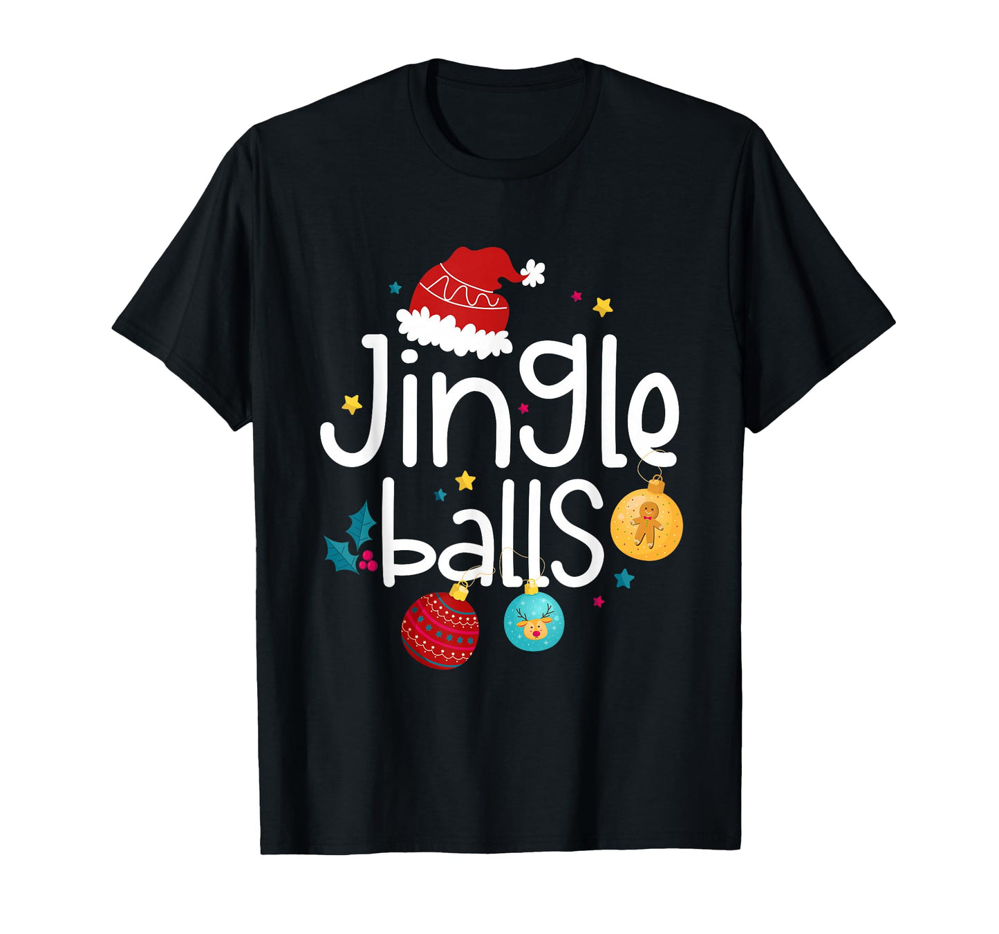 Jingle Balls Christmas Couple Matching Santa Xmas Holiday T-Shirt