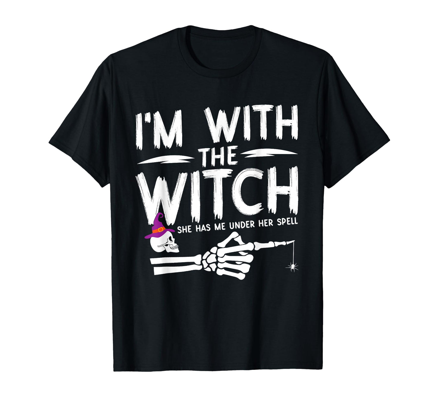 I'm with The Witch Funny Halloween Couple Costume Party T-Shirt