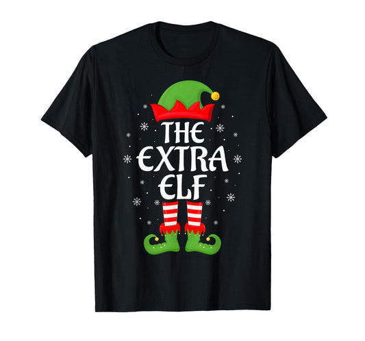 Extra Elf Xmas Family Matching Elf Squad Christmas T-Shirt