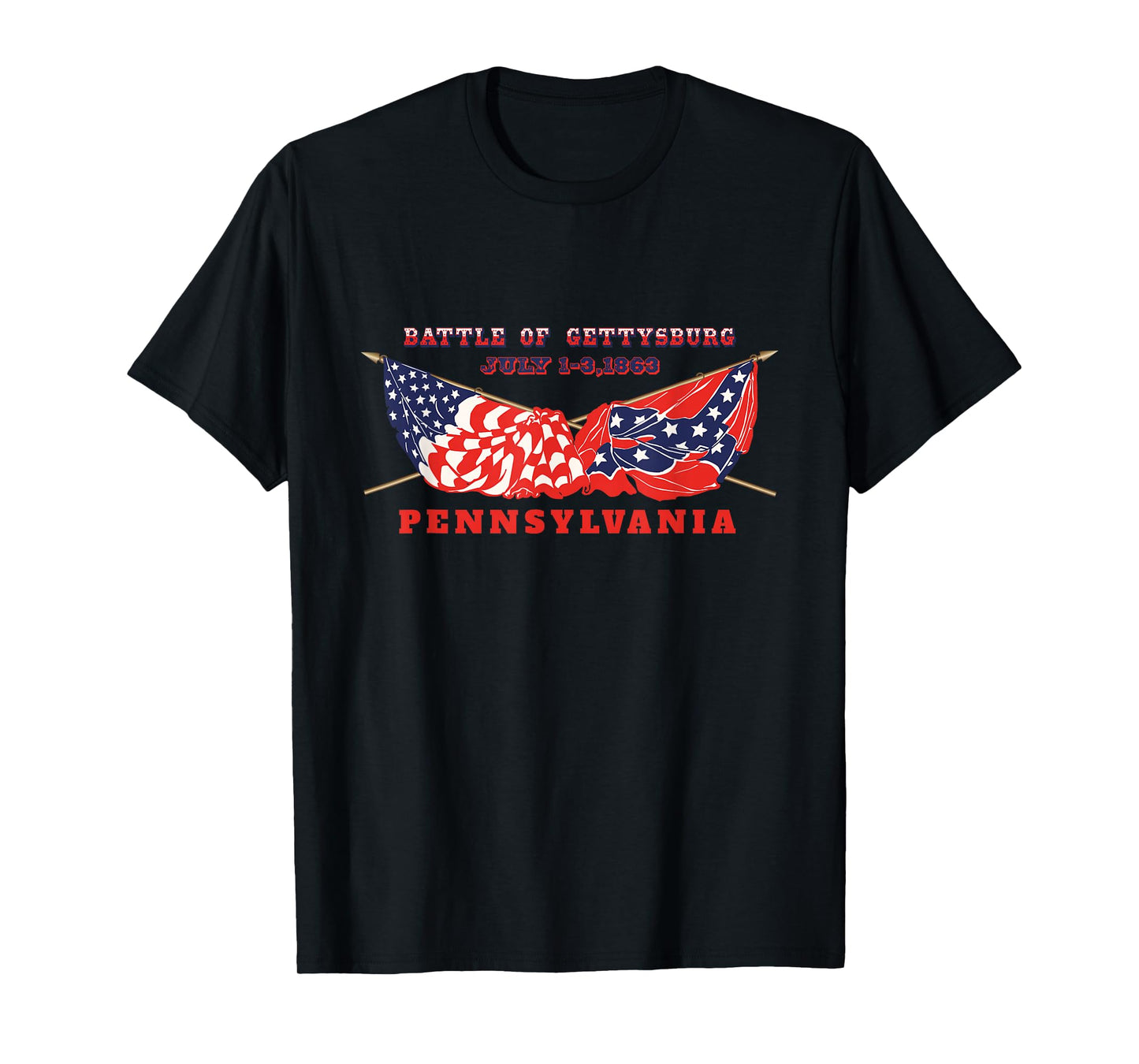 Vintage American Civil War Battle Of Gettysburg Pennsylvania T-Shirt