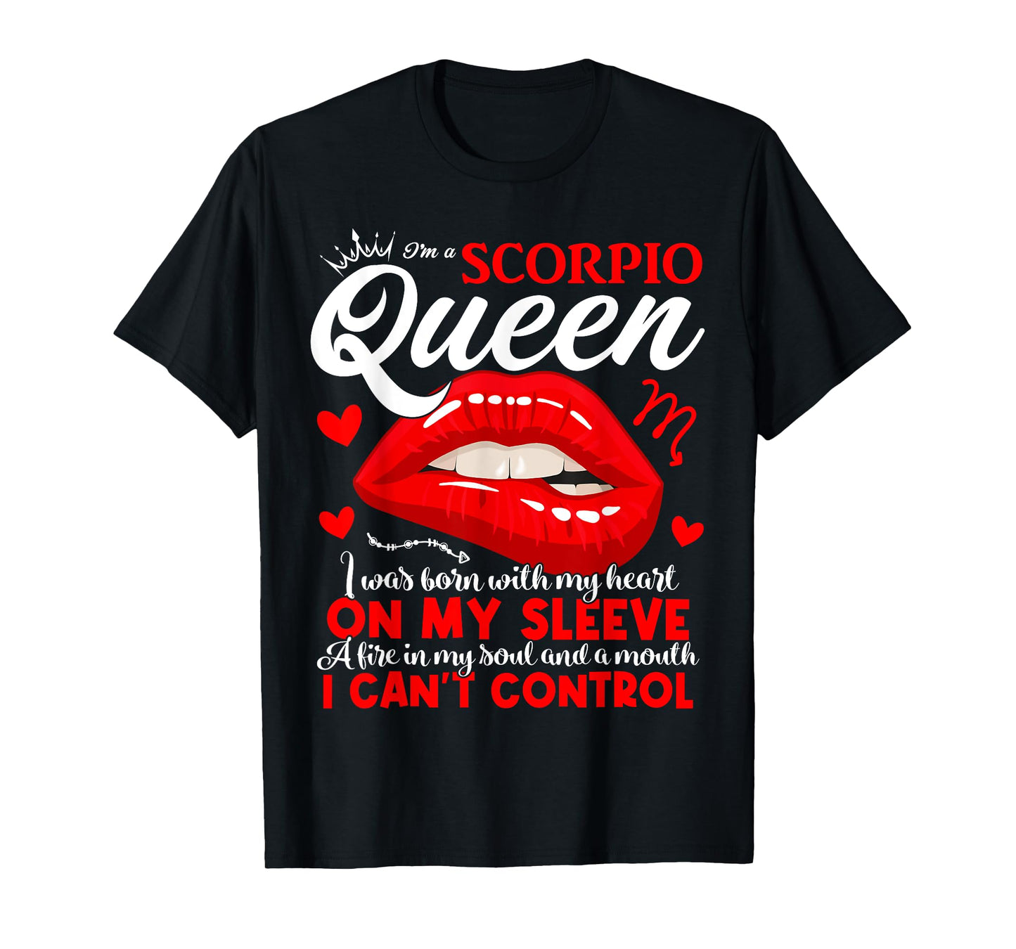 Scorpio Queen Scorpio Zodiac Sign Women Girls Lady Birthday T-Shirt