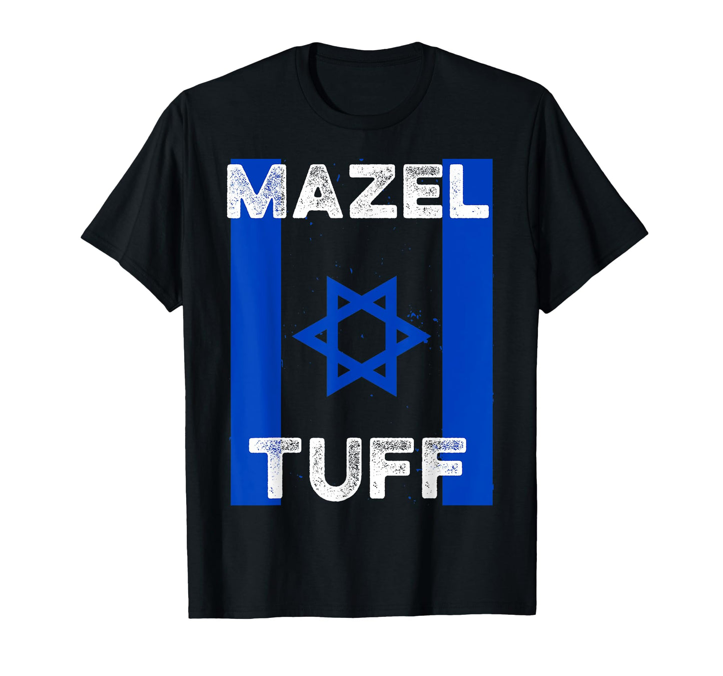 Mazel Tuff Strong Funny Jewish Work Out Gym Hanukkah Flag T-Shirt