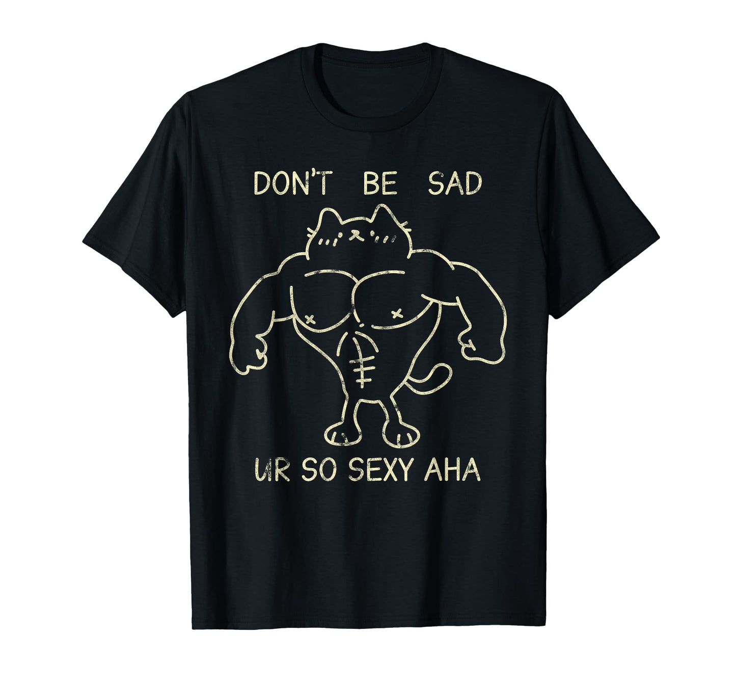 Don't Be Sad Ur So Sexy Aha Gym Cats Funny T-Shirt