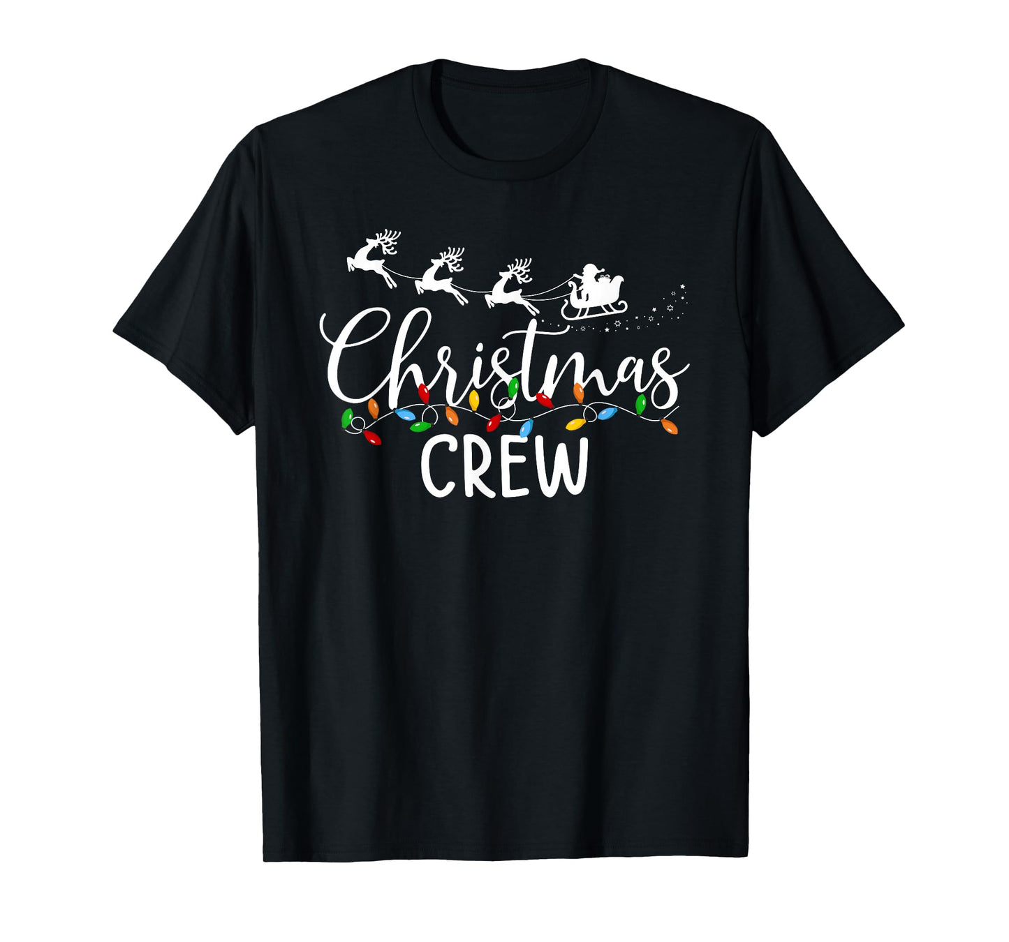 Christmas Crew Family Group Reindeer Santa Sleigh Xmas T-Shirt