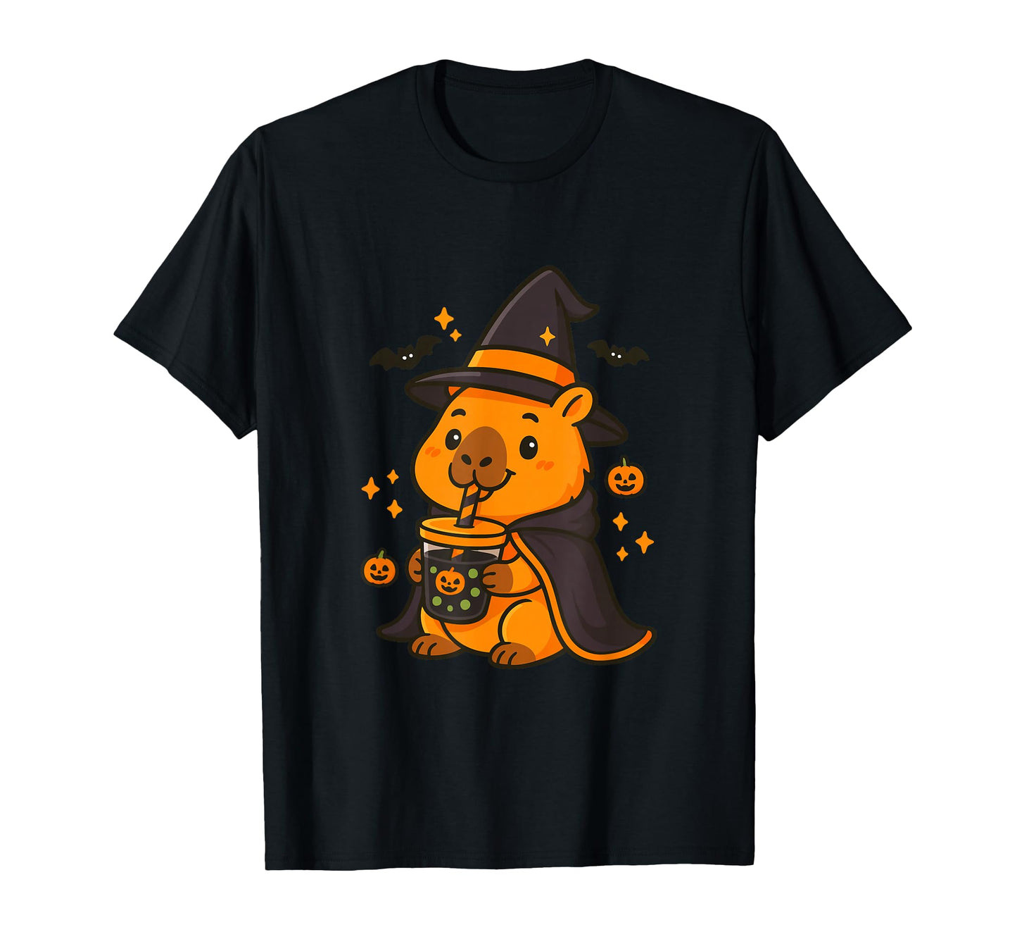 Cute Capybara - Halloween Boba Time T-Shirt