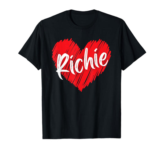 I Love Richie Heart Personalized Name Richie T-Shirt