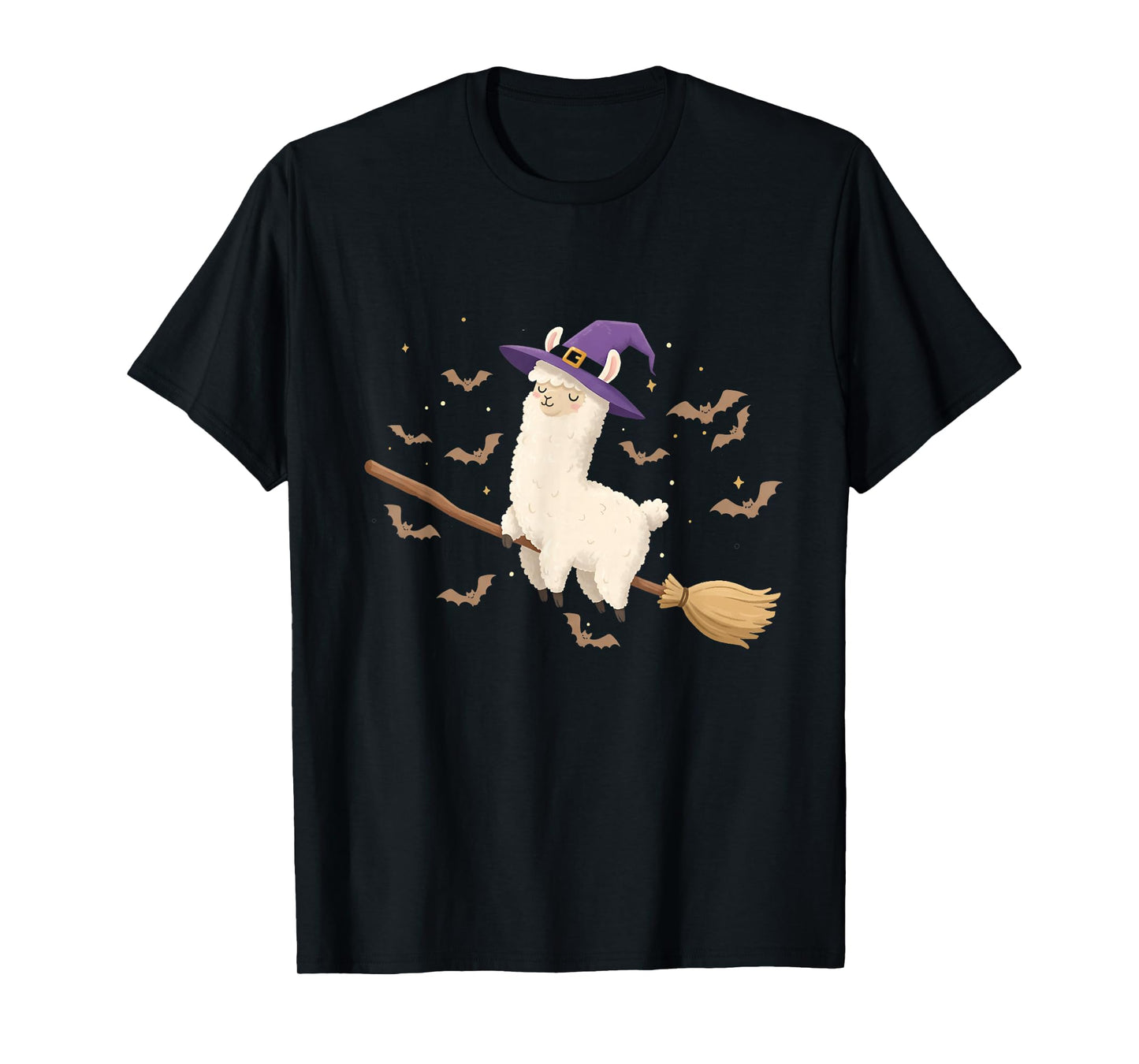 Funny Witch Llama Lovers Spooky Halloween Costume T-Shirt