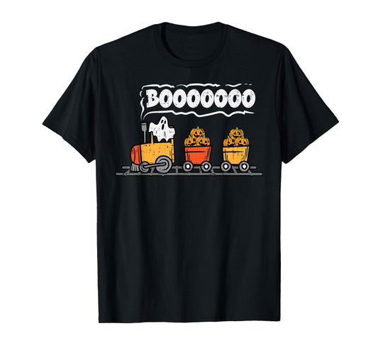 Halloween Train Ghost Boo Costume Toddler Boys Kids Youth T-Shirt
