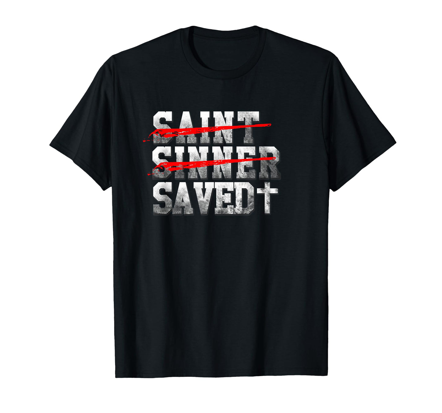 Saint Sinner Crossout Saved Christianity Christian T-Shirt