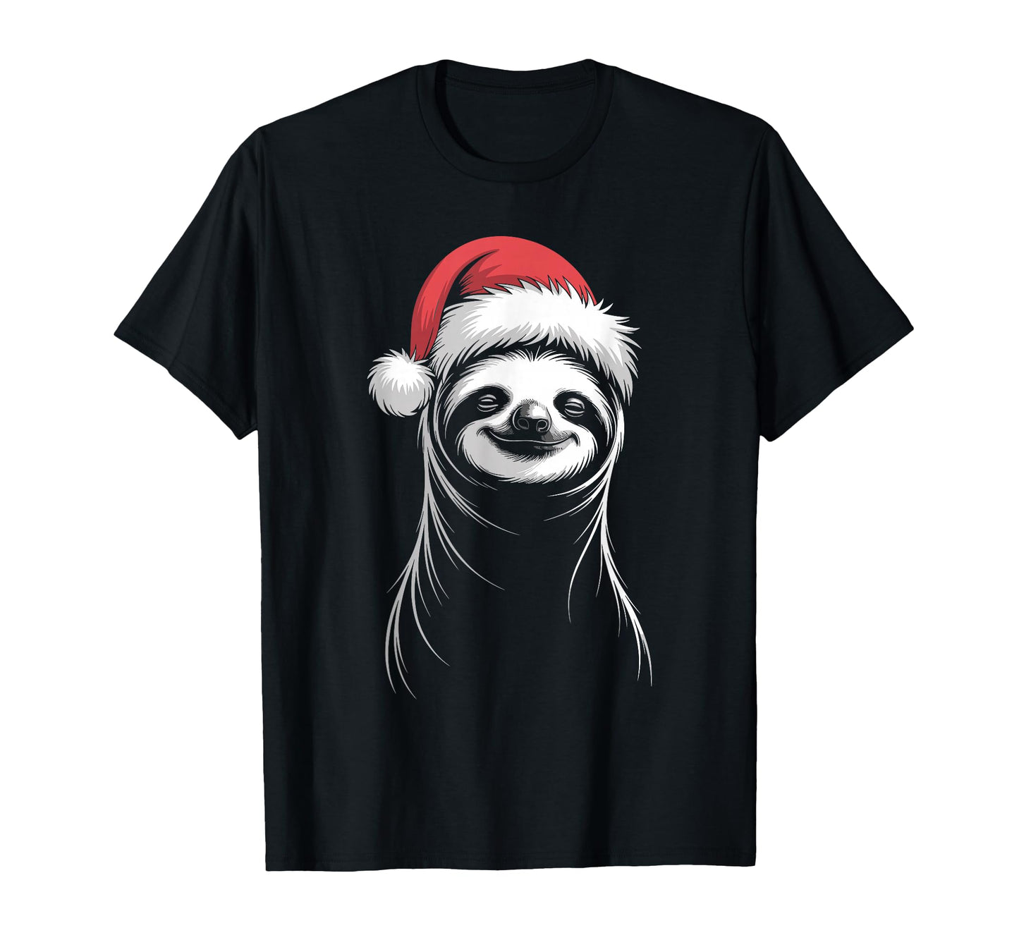Sloth Santa Hat Christmas Xmas for Men Women T-Shirt