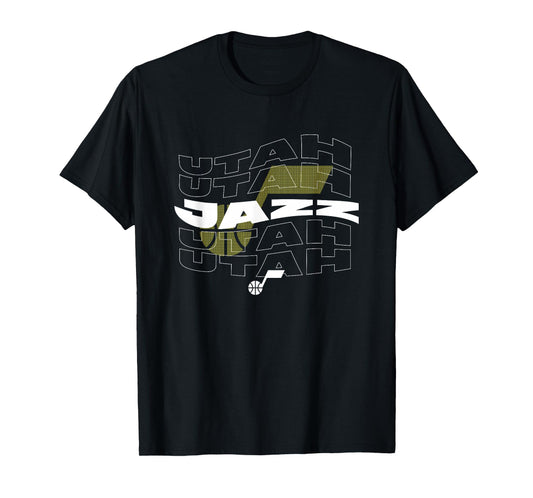 NBA Utah Jazz Wave Outline Team Logo T-Shirt