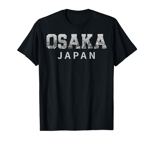 Vintage Osaka Japan Iconic Skyline Souvenir T-Shirt