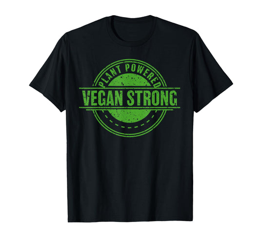 Vegan Gym Shirt, Plant Strong Tshirt T-Shirt