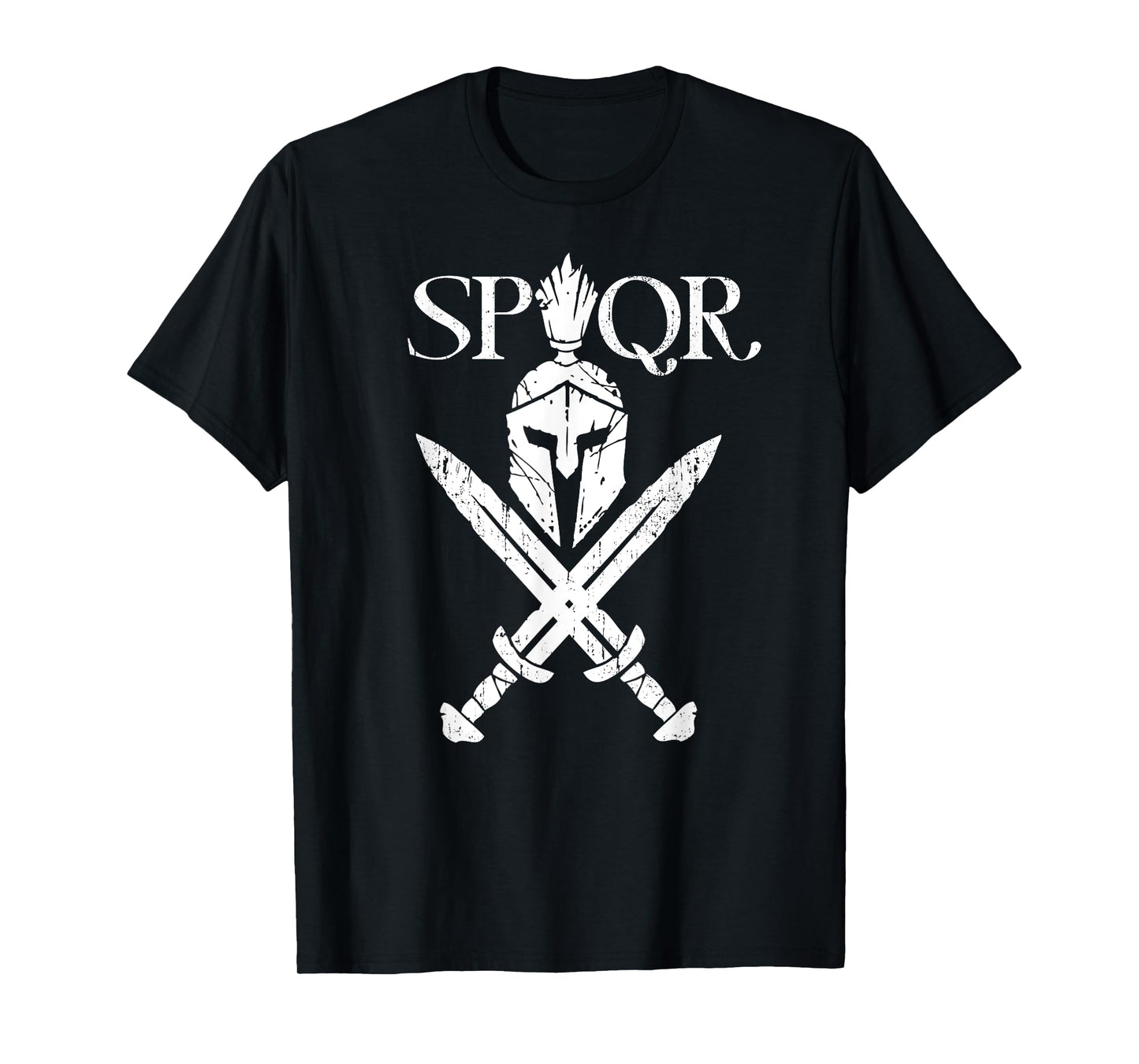SPQR Roman Legion Soldier Gladiator Warrior Swords Helmet T-Shirt