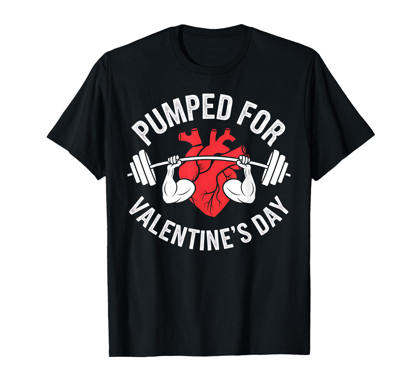 Valentine's Day Heartbeat Weightlifting Gym Lover Workout T-Shirt