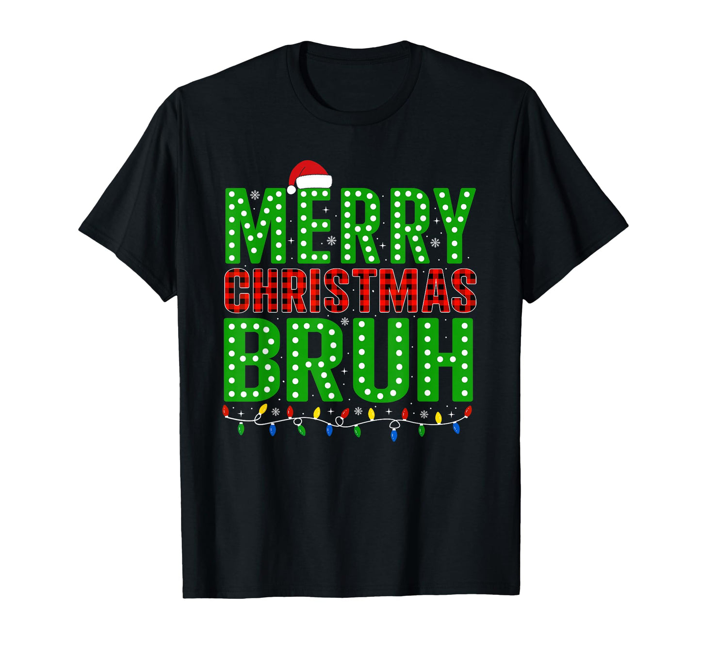 Merry Christmas Bruh Meme Saying Bro Greeting Teens Boys Men T-Shirt