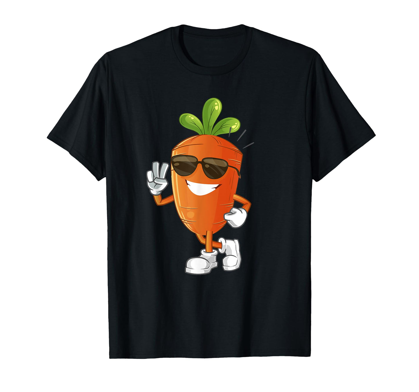 Carrot In Sunglusses Cute Carrot Vegetable Costume Vegan T-Shirt