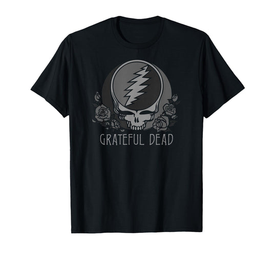 Grateful Dead Grey Tonal Steal Your Face Logo Vintage Band T-Shirt