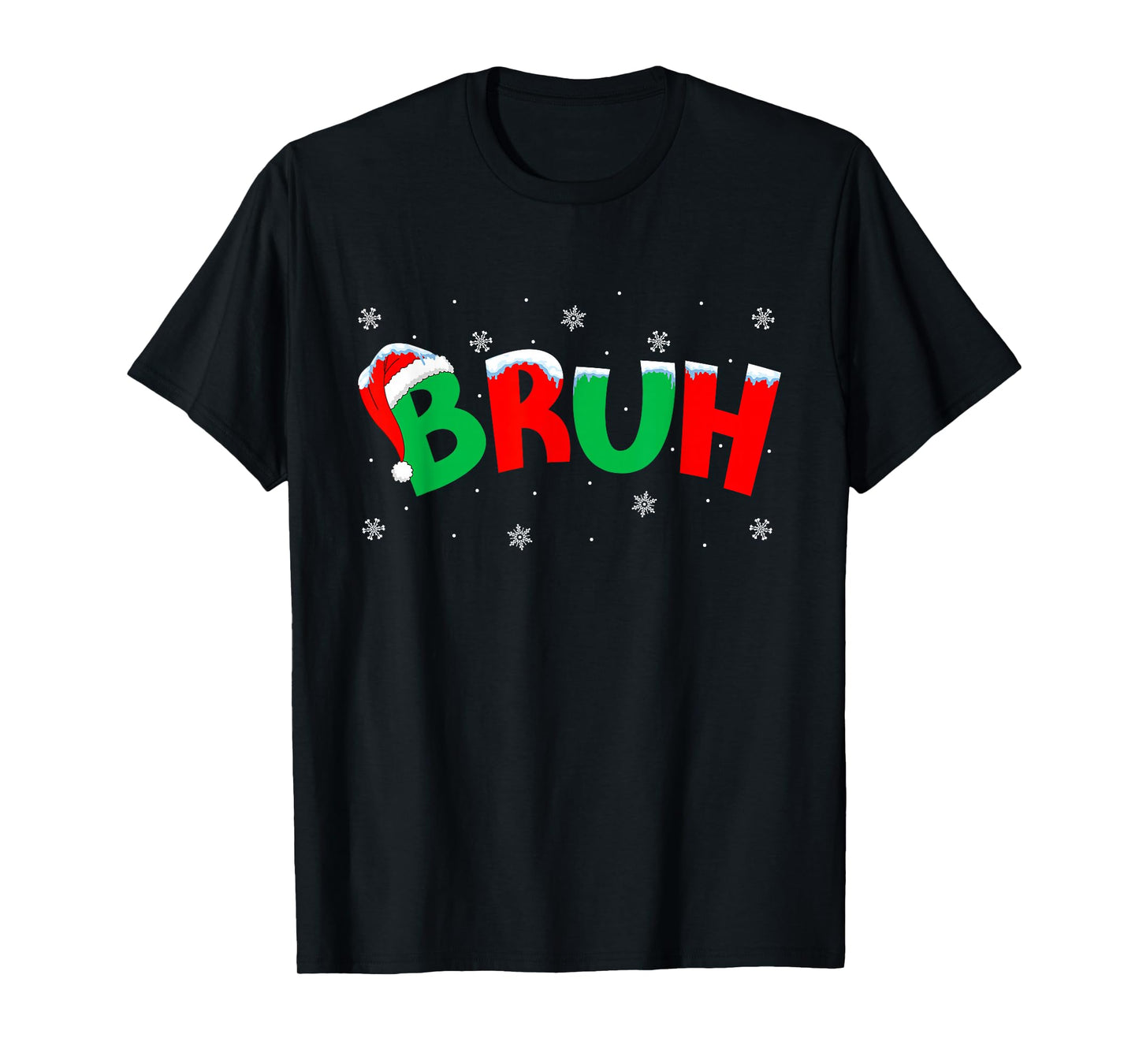 Bruh Christmas Matching Family Teens Boys Kids Xmas Pajamas T-Shirt