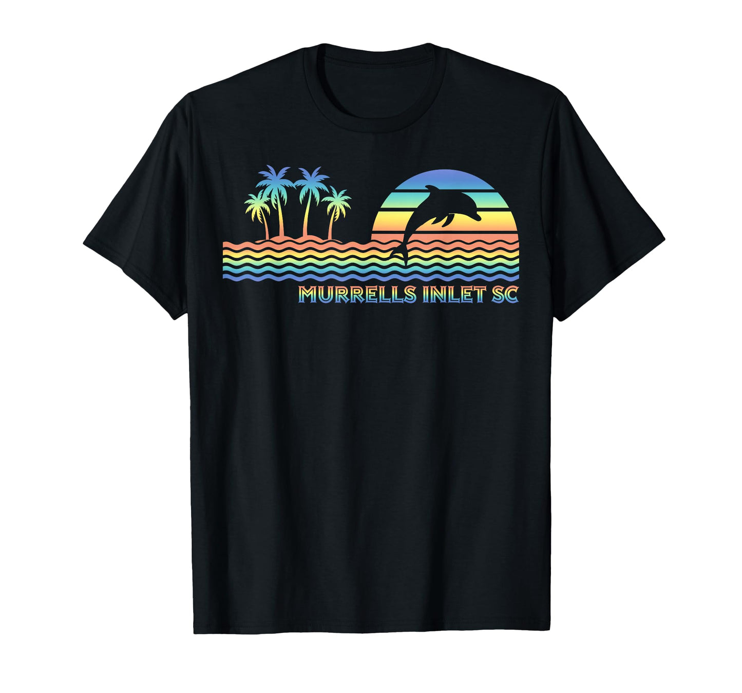 Vintage Murrells Inlet SC Retro Dolphin Lover Souvenir T-Shirt