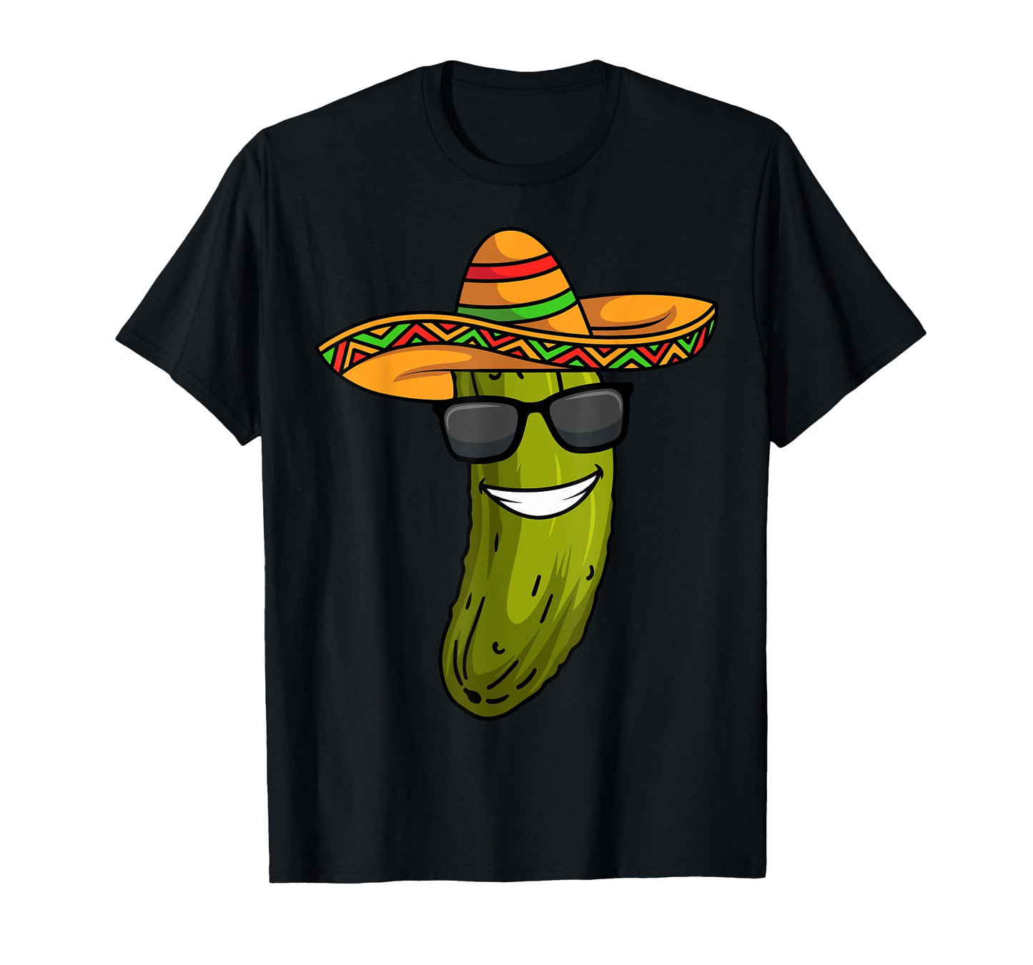 Cucumber Pickle Sombrero Costume Funny Mexican T-Shirt