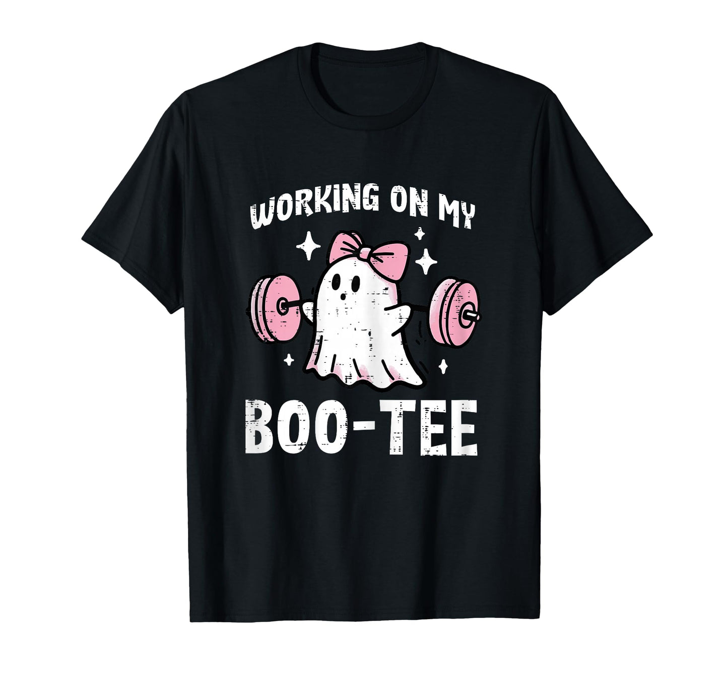 Halloween Ghost Working On My Boo Tee Workout Costume Women T-Shirt