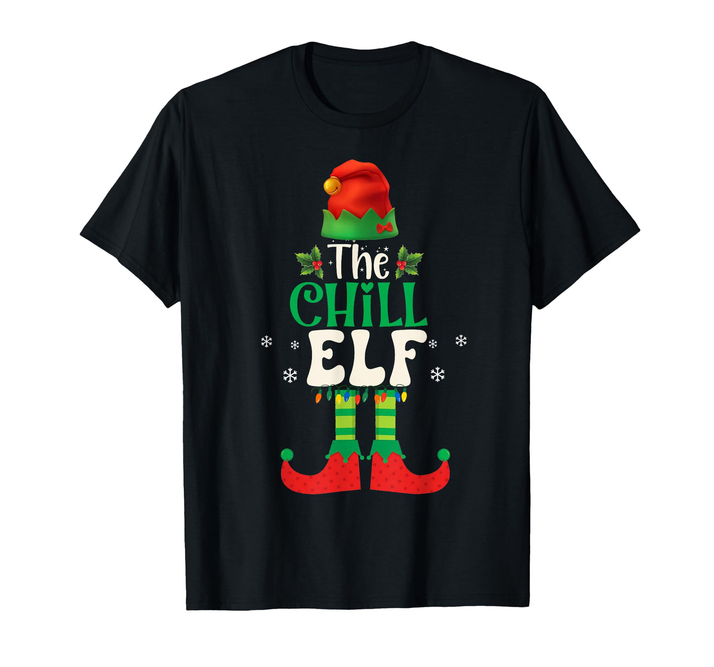 Funny The Chill Elf Group Matching Family Christmas 2025 T-Shirt