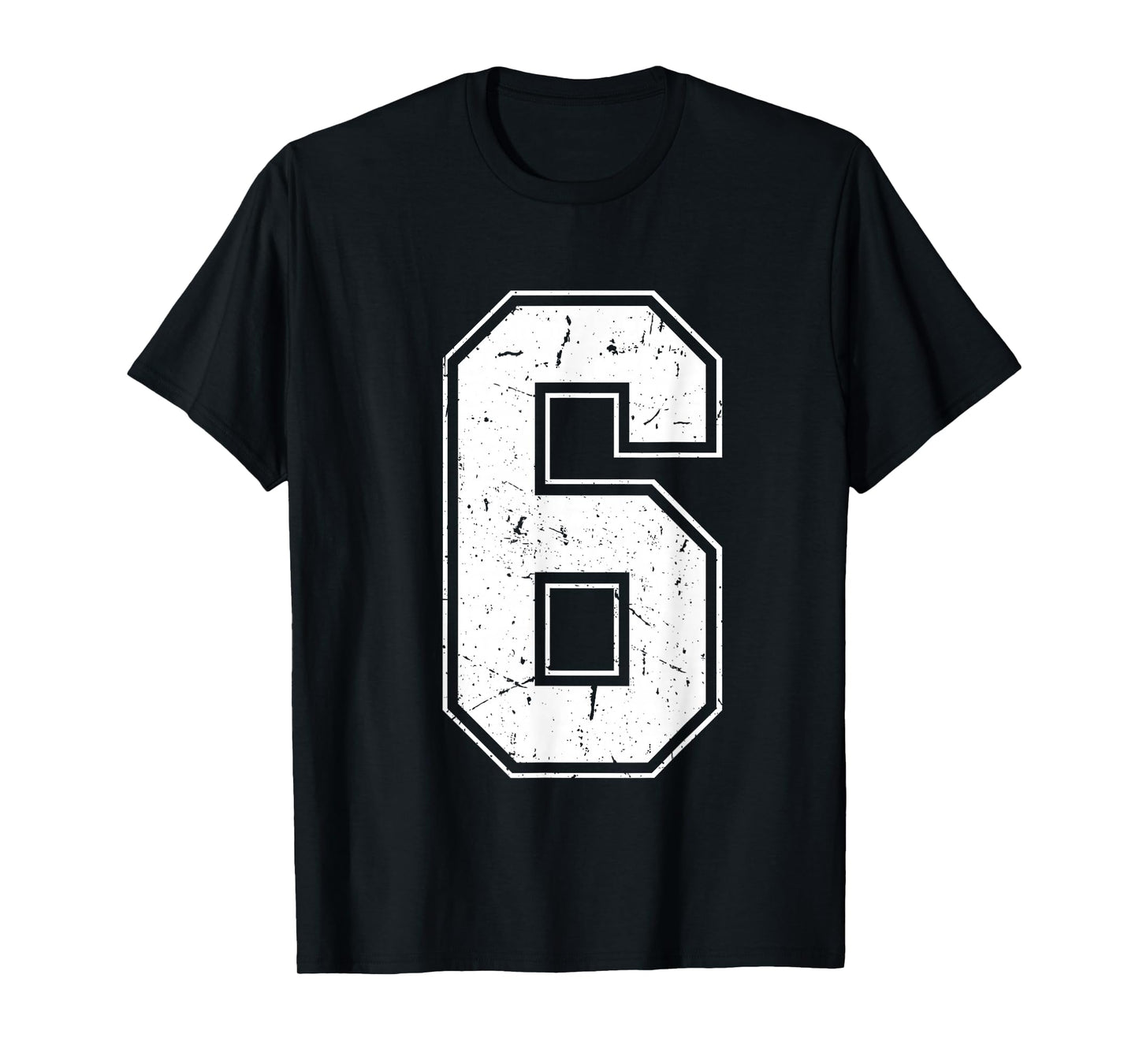 Number 6 Matching Costume 67 Meme Costume Distressed Retro T-Shirt