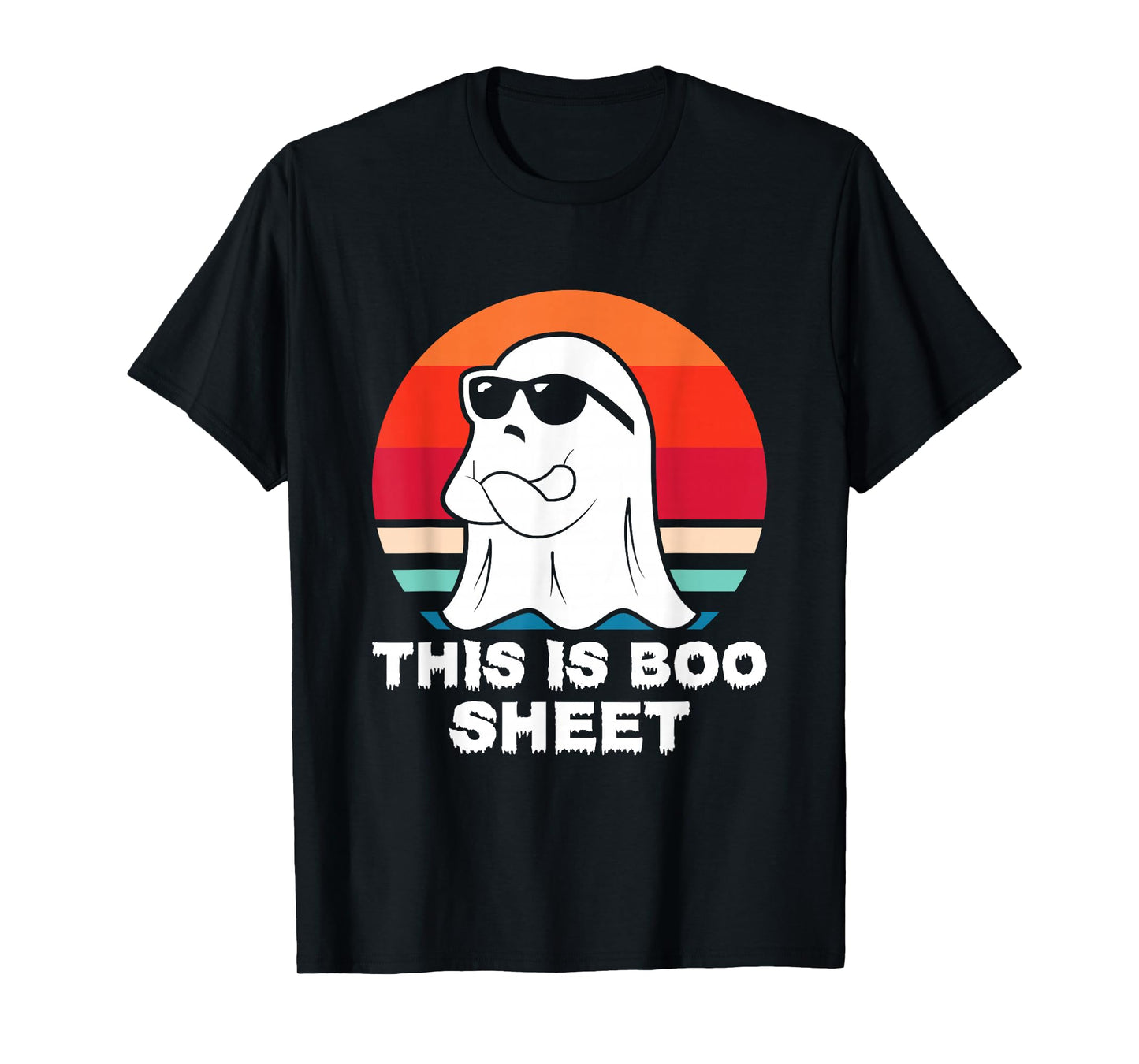 This is Boo Sheet Ghost Retro Halloween Costume Men Women T-Shirt