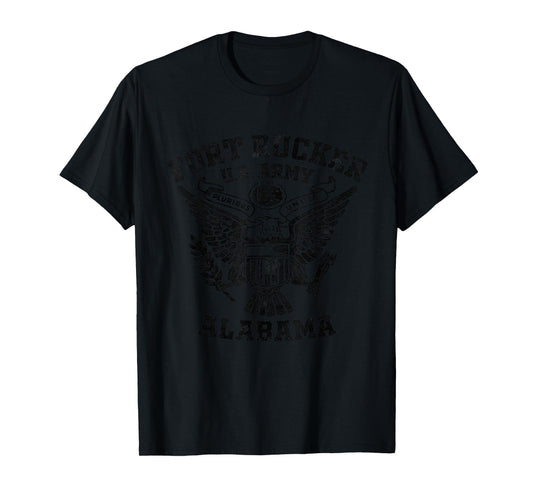 Fort Rucker Alabama AL US Military Base Gifts Unisex-Adults Military Theme T-Shirt Grey Small Retro Crew Neck Short Sleeve T-Shirt