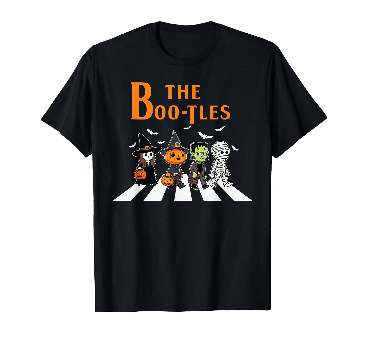The Boo-Tles Halloween Pumpkin Mummy Witch Frankenstein T-Shirt