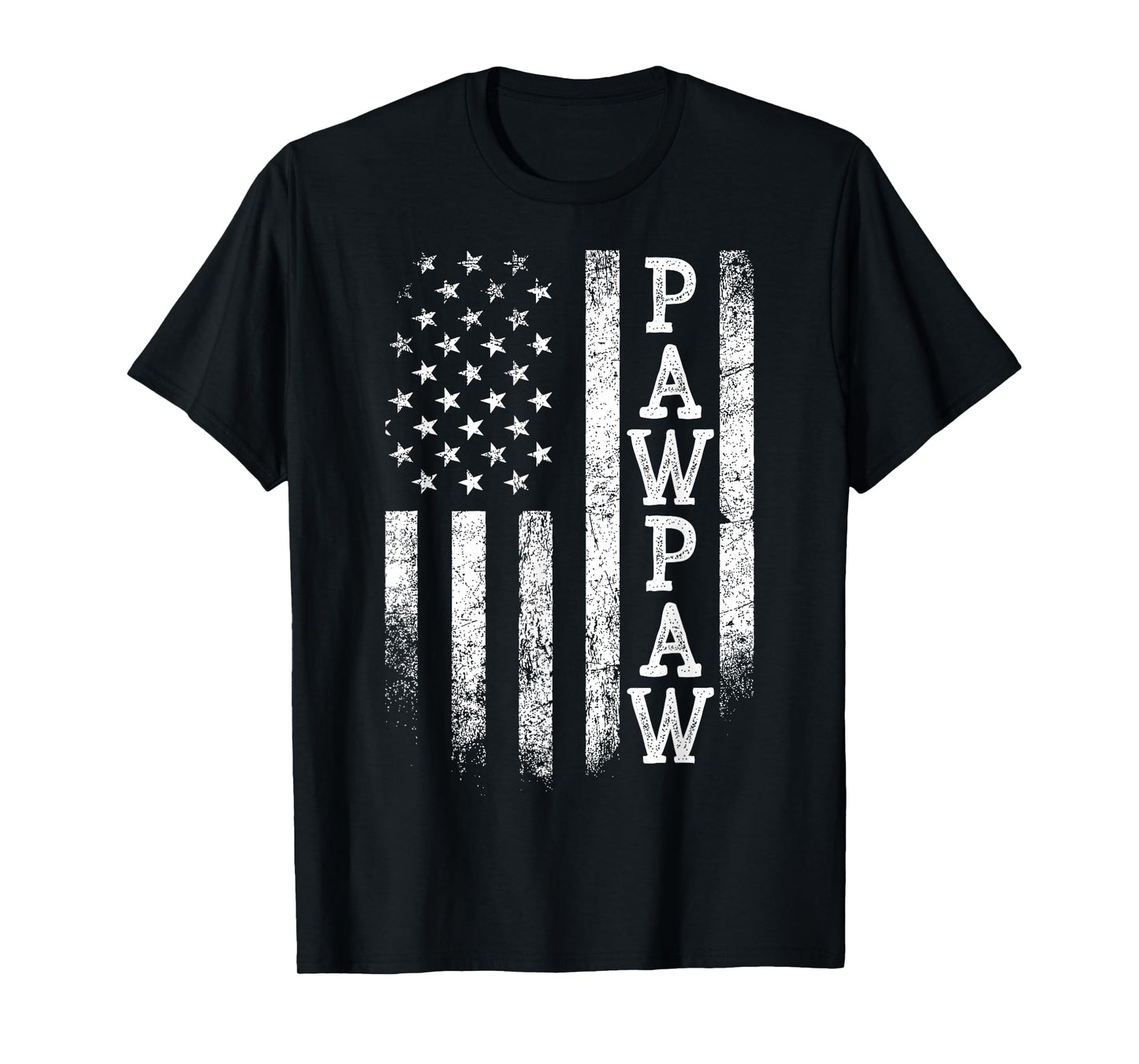 Distressed Pawpaw American Flag Patriotic Father's Day T-Shirt