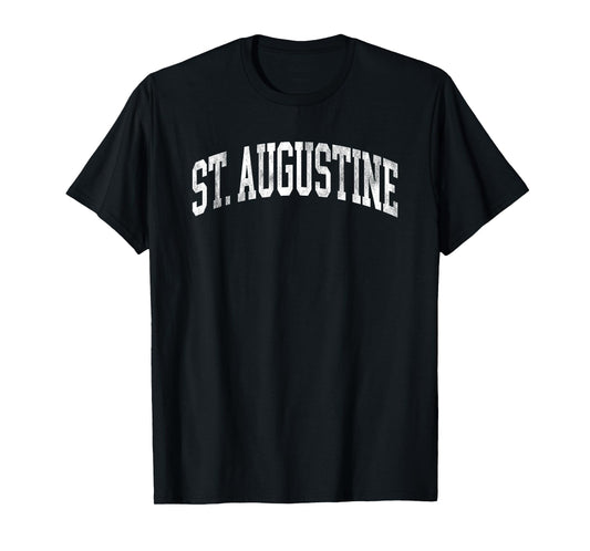 St. Augustine Florida Retro Varsity Arched Text Vintage T-Shirt