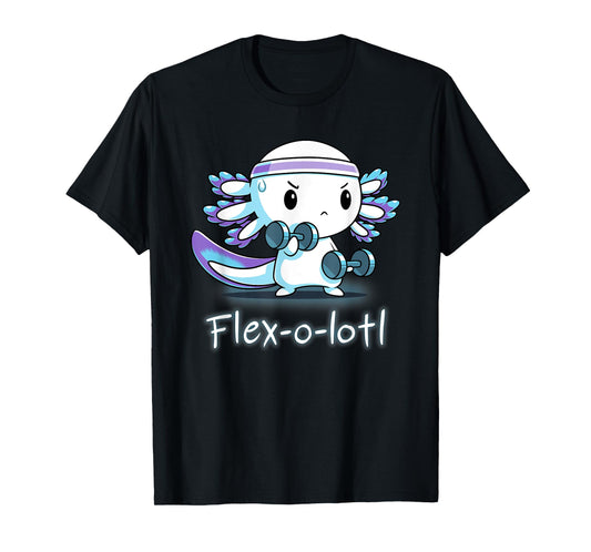 Flex-O-Lotl Weightlifting Axolotl Gym Work Out Fift T-Shirt