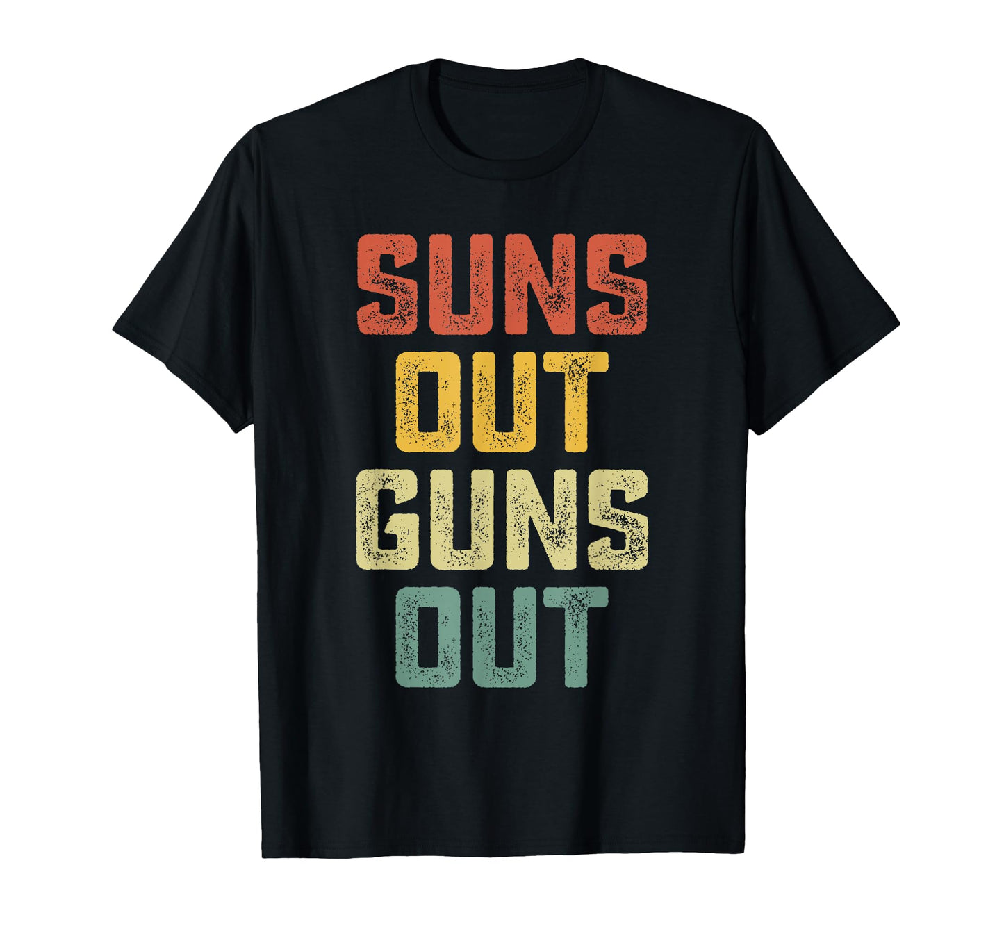 Suns Out Guns Out Cool Muscle Sun Vintage T-Shirt