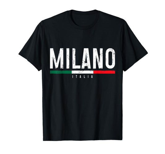 Milano Italia Italian Flag Vintage Italy Souvenir T-Shirt