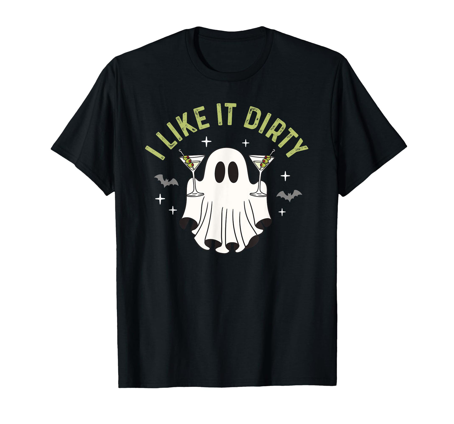 I Like It Dirty Halloween Dirty Martini Ghost T-Shirt