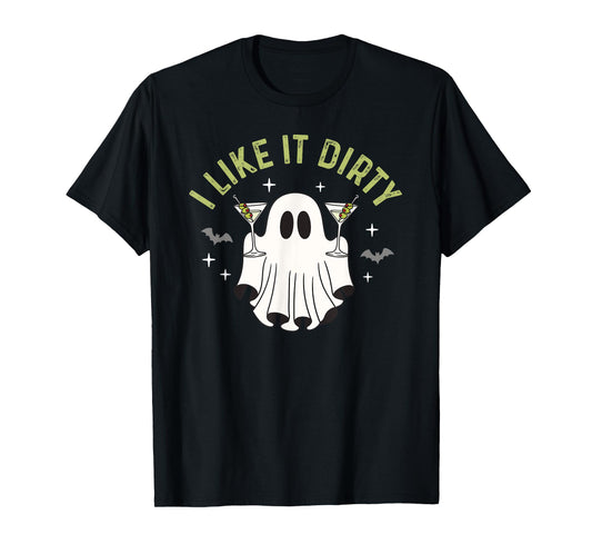 I Like It Dirty Halloween Dirty Martini Ghost T-Shirt