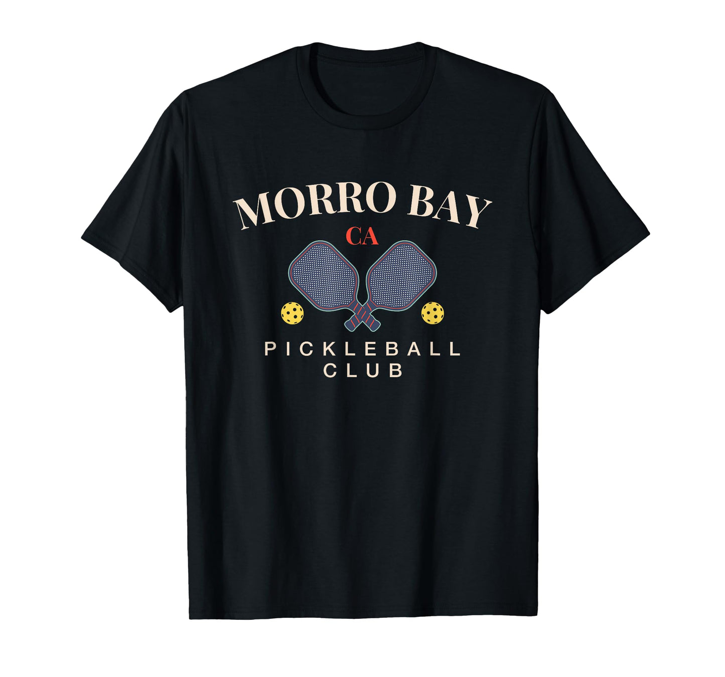 Morro Bay, CA Pickleball Club Tee for Paddle Lovers T-Shirt