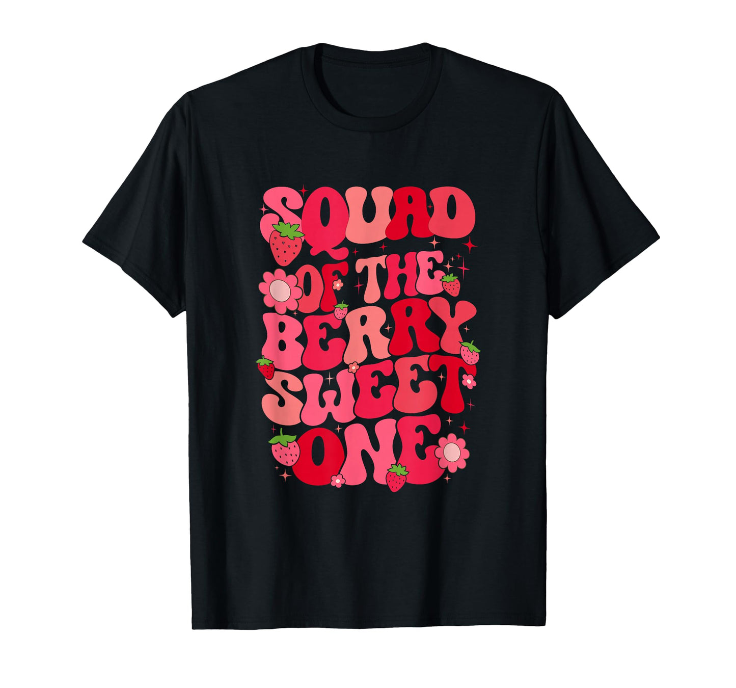 Squad Of The Berry Sweet One Strawberry First Birthday T-Shirt