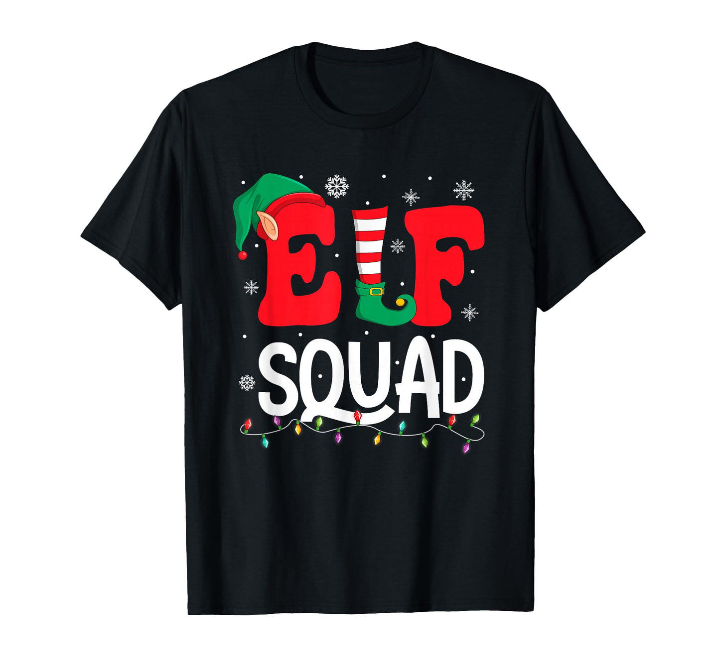 Elf Squad Christmas Matching Family Group Elf Xmas T-Shirt