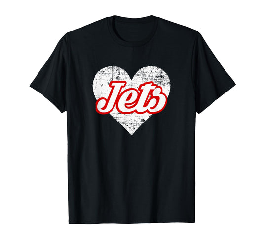 Adams Central Jets Over Heart T-Shirt