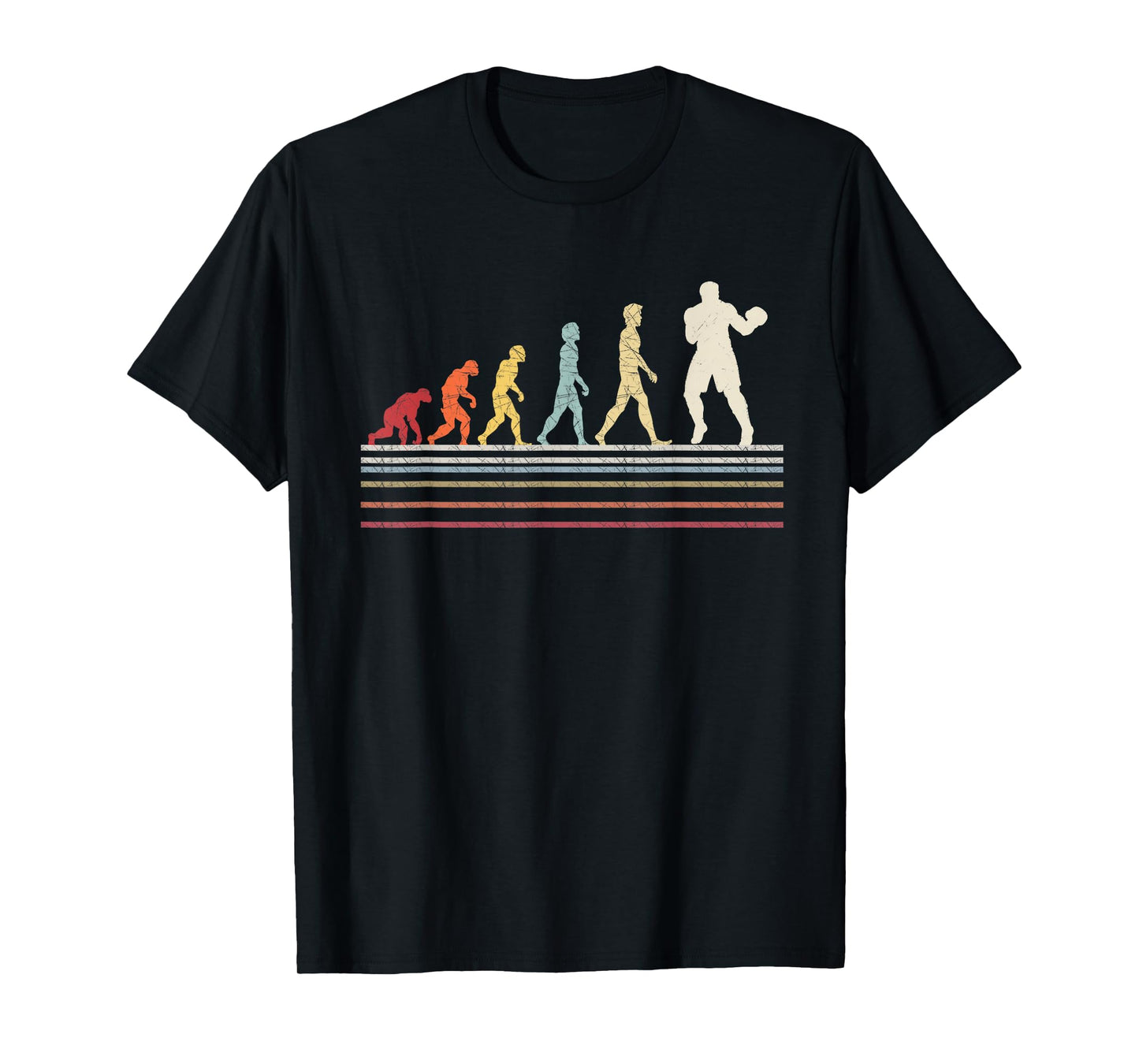 Boxing Evolution Funny Boxer Gift Retro Vintage Boxing T-Shirt