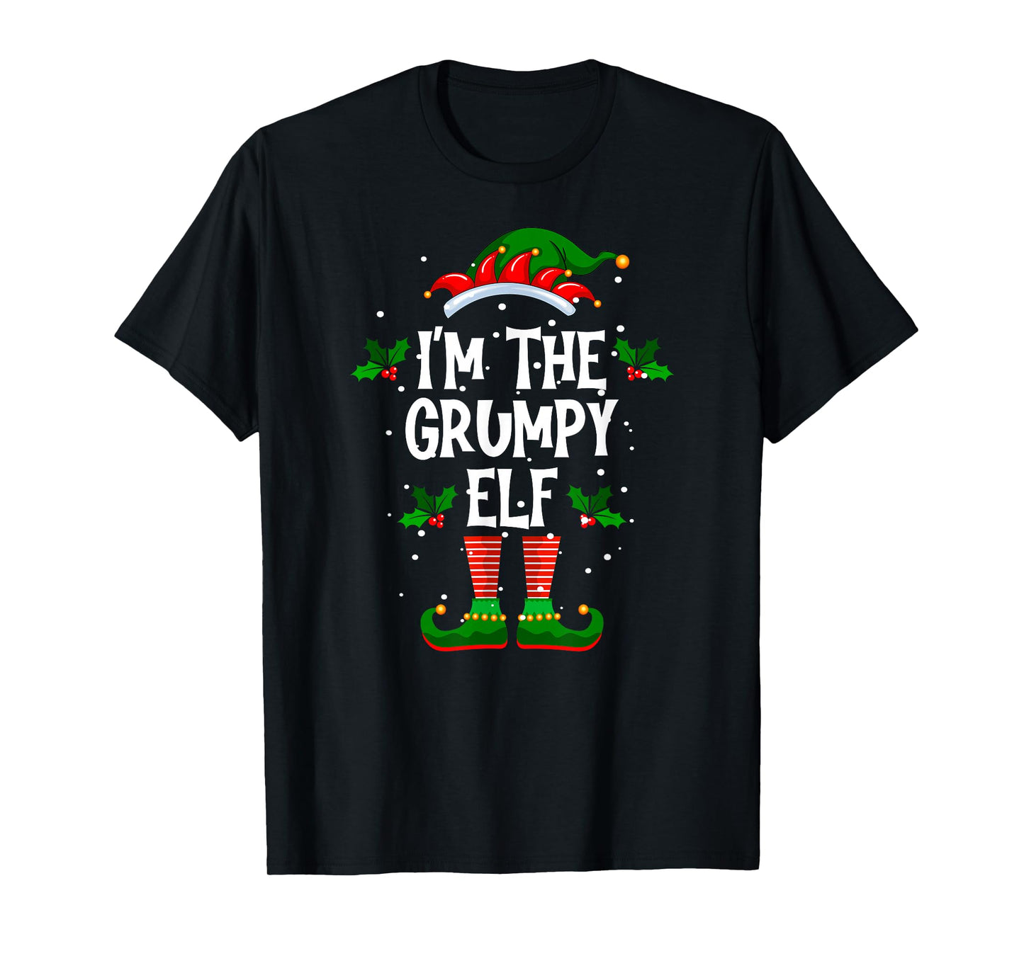 I’m The Grumpy Elf Christmas Xmas Pajama PJ Men Women T-Shirt