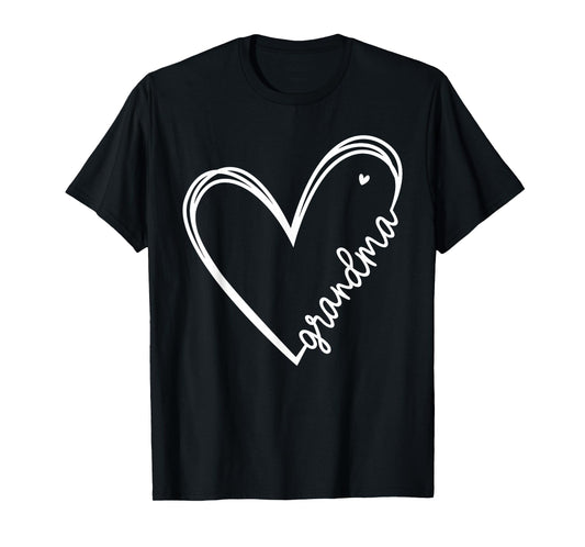Grandma Heart Women for Christmas Mother's Day Birthdays T-Shirt