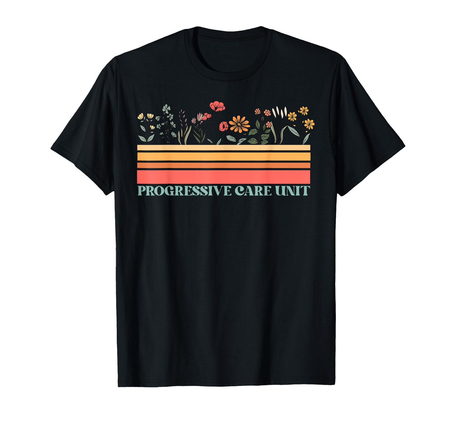 Vintage Wildflower Progressive Care Unit PCU Tech Nurse T-Shirt
