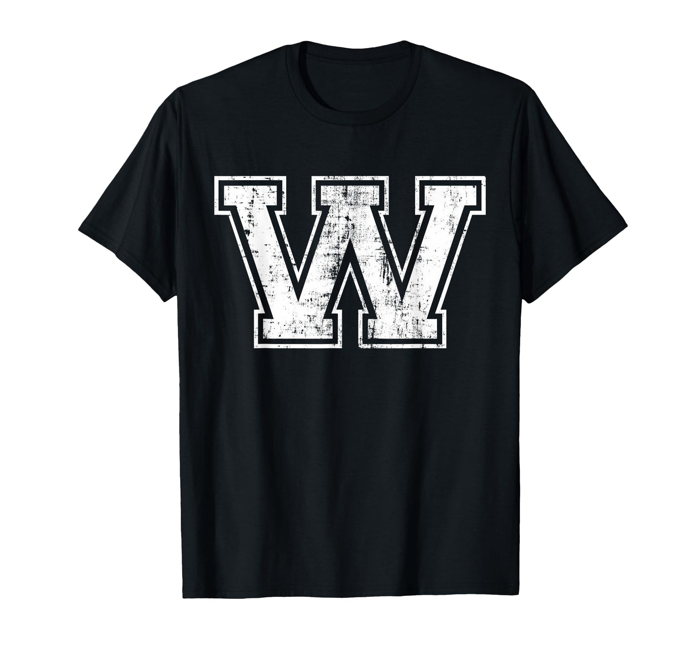 Letter W Uppercase Alphabet Initial School College Varsity T-Shirt