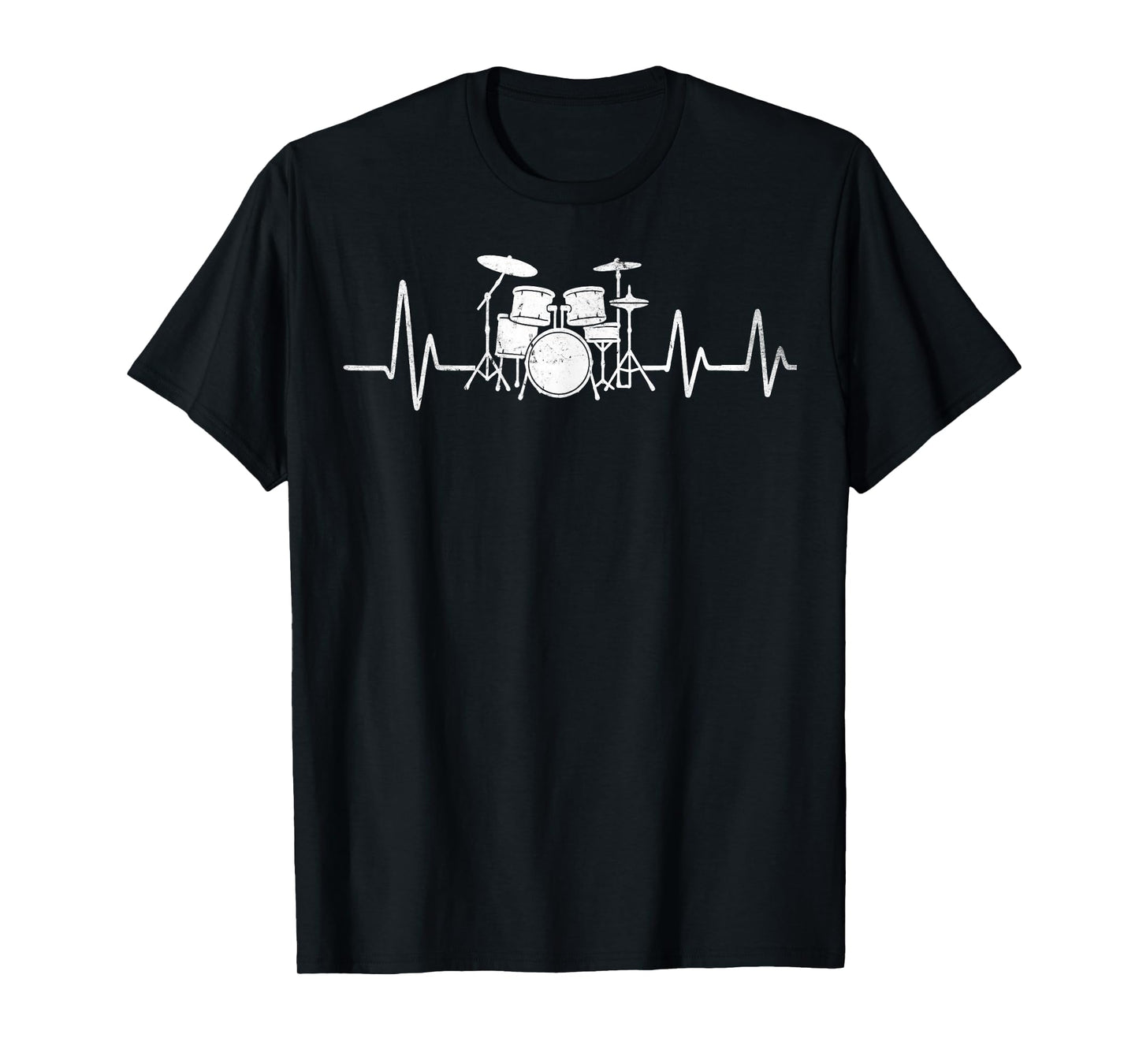 Heartbeat Drum Set Vintage Funny Drummer T-Shirt