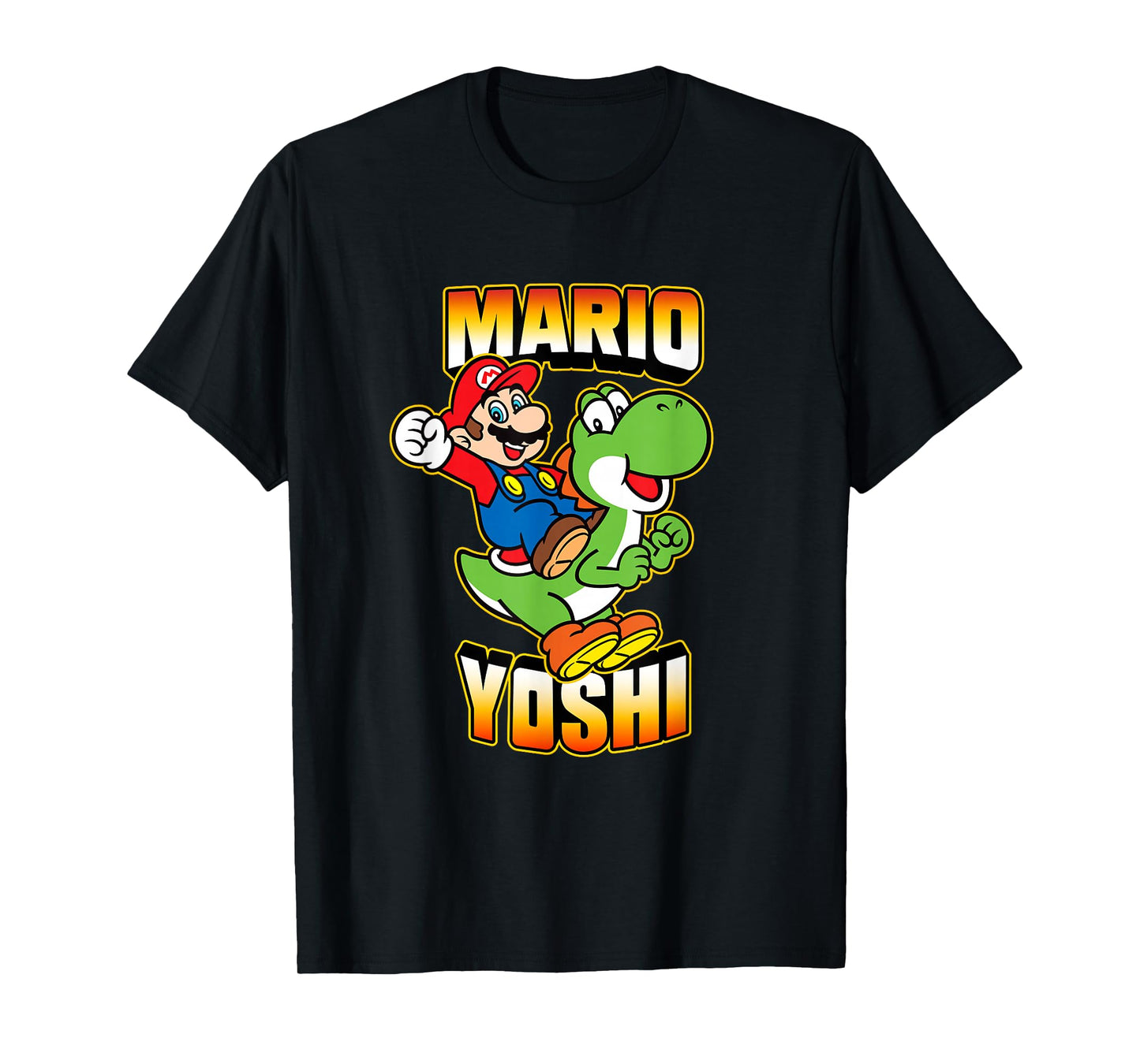 Super Mario Bros Yoshi & Mario Ready For Action T-Shirt
