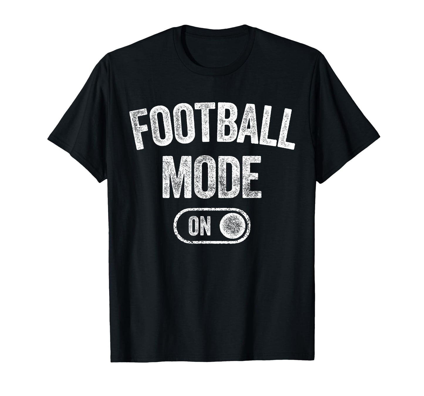 Football Mode On Funny Quarterback Gift Coach Player Dad T-Shirt